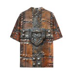 Hawaiian Shirt Leather with Metal Decoration Art