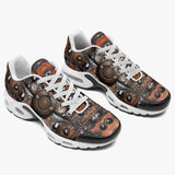 Air Cushion Sneakers Leather with Metal Decoration Art