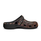 Classic Clogs Leather with Metal Decoration Art