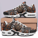 Air Cushion Sneakers Leather with Metal Decoration Art