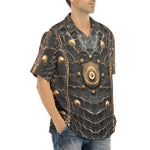 Hawaiian Shirt Crocodile Leather with Metal Decoration