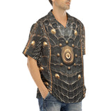 Hawaiian Shirt Crocodile Leather with Metal Decoration