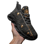 Sports Mesh Sneakers Crocodile Leather with Metal Decoration