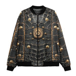 Bomber Jacket Crocodile Leather with Metal Decoration