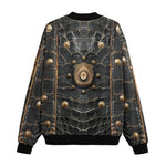 Bomber Jacket Crocodile Leather with Metal Decoration