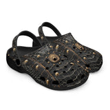 Classic Clogs Crocodile Leather with Metal Decoration