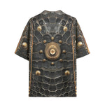 Hawaiian Shirt Crocodile Leather with Metal Decoration