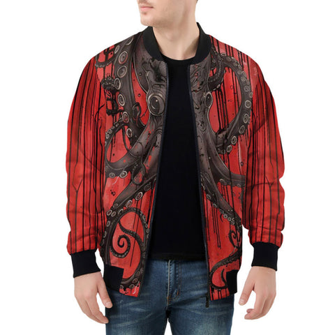 Bomber Jacket Gothic Octopus Tentacles
