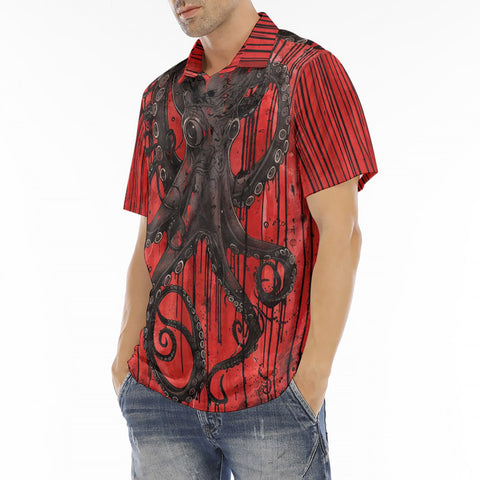 Men's Polo Shirt Gothic Octopus Tentacles