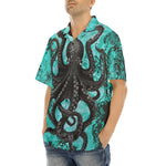 Hawaiian Shirt Turquoise Octopus Tentacles