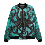 Bomber Jacket Turquoise Octopus Tentacles