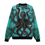 Bomber Jacket Turquoise Octopus Tentacles