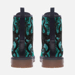 Leather Boots Turquoise Octopus Tentacles