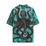 Hawaiian Shirt Turquoise Octopus Tentacles