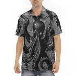 Men's Polo Shirt Black Metal Octopus Tentacles