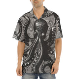 Hawaiian Shirt Black Metal Octopus Tentacles