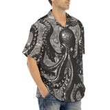 Hawaiian Shirt Black Metal Octopus Tentacles