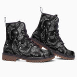 Leather Boots Black Metal Octopus Tentacles