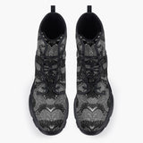 Casual Leather Chunky Boots Black Metal Octopus Tentacles