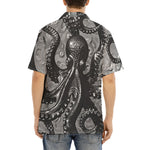 Hawaiian Shirt Black Metal Octopus Tentacles
