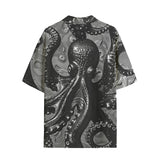 Hawaiian Shirt Black Metal Octopus Tentacles