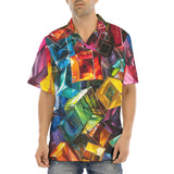 Hawaiian Shirt Colorful Shiny Glass Cubes