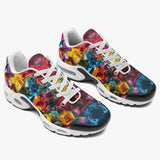 Air Cushion Sneakers Colorful Shiny Glass Cubes