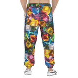 Men's Sweatpants Colorful Shiny Glass Cubes