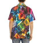 Hawaiian Shirt Colorful Shiny Glass Cubes