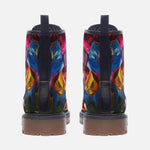 Leather Boots Colorful Shiny Glass Cubes