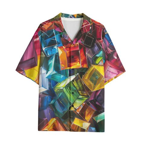 Hawaiian Shirt Colorful Shiny Glass Cubes