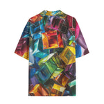Hawaiian Shirt Colorful Shiny Glass Cubes