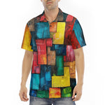 Men's Polo Shirt Abstract Colorful Blocks