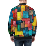 Bomber Jacket Abstract Colorful Blocks