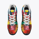 Air Cushion Sneakers Abstract Colorful Blocks