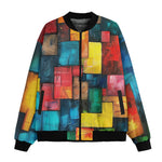 Bomber Jacket Abstract Colorful Blocks
