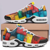 Air Cushion Sneakers Abstract Colorful Blocks