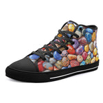 High-Top Canvas Shoes Colorful Pebbles