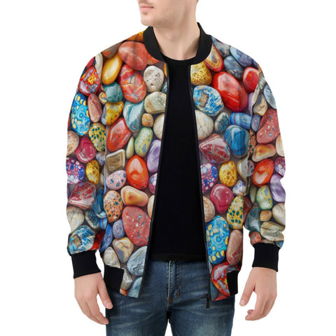 Bomber Jacket Colorful Pebbles