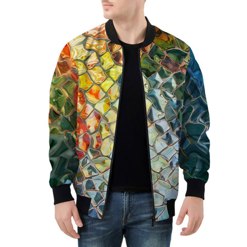 Bomber Jacket Colorful Glass Mosaic