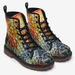 Leather Boots Colorful Glass Mosaic