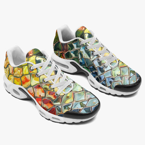 Air Cushion Sneakers Colorful Glass Mosaic