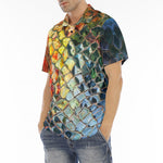 Men's Polo Shirt Colorful Glass Mosaic