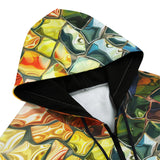 Men's Zip Up Hoodie Colorful Glass Mosaic