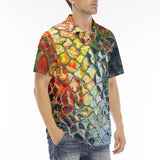 Men's Polo Shirt Colorful Glass Mosaic