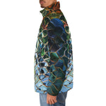 Down-Padded Puffer Jacket Colorful Glass Mosaic