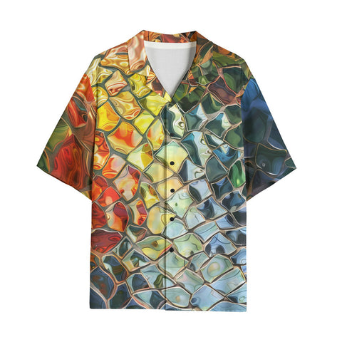 Hawaiian Shirt Colorful Glass Mosaic