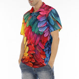 Men's Polo Shirt Colorful Feathers