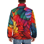 Down-Padded Puffer Jacket Colorful Feathers