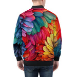 Bomber Jacket Colorful Feathers